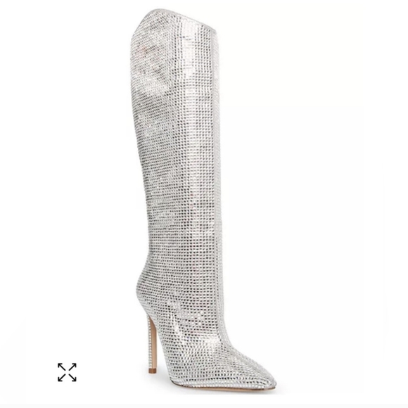 Steve Madden Violetta rhinestone knee high boot. Size 9. GUC. - Picture 6 of 9